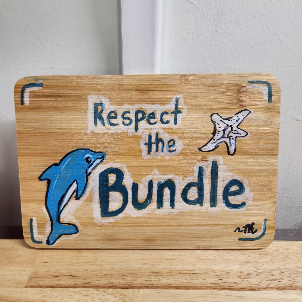 Respect the Bundle . Poshmark Closet Sign 10 x 7-in